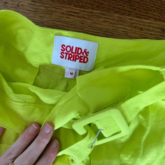 Solid & Striped Neon Yellow Blazer and short set - Picture 5 of 6
